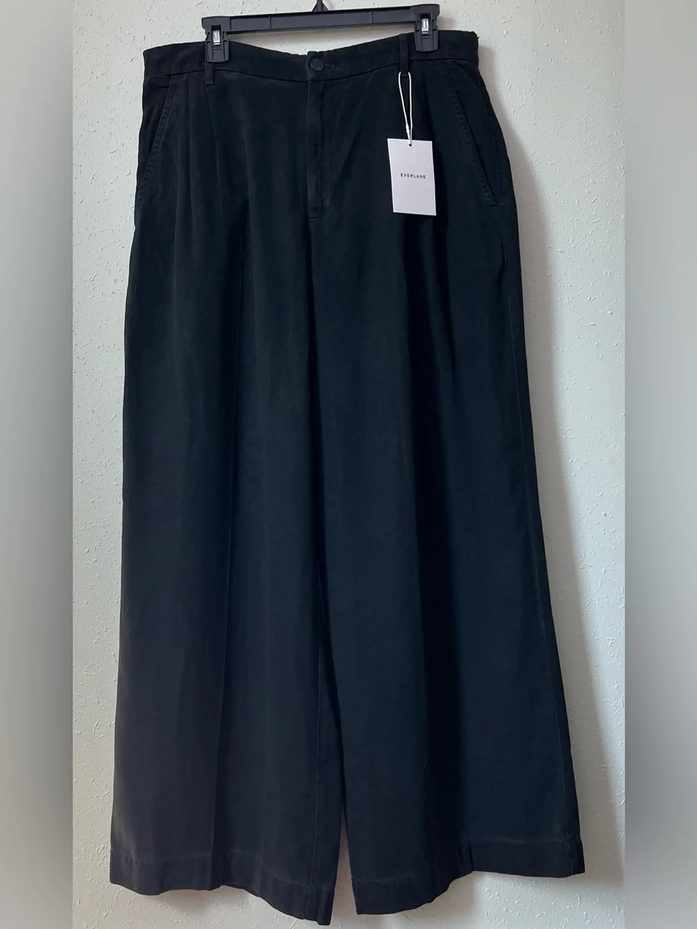 New Everlane THE TROUSER IN BUTTERSOFT Black  Size 14 - Picture 3 of 12